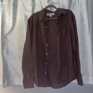 Mens button down linen shirt